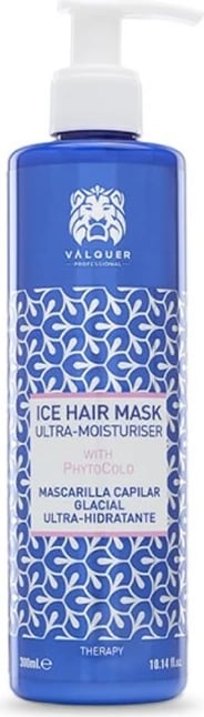 Maskë për flokë VALQUER Ice Hair Mask Ultra-Moisturiser unisex 300ml blu