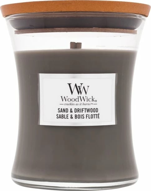 Qiri aromatik WoodWick Sand & Driftwood, 275g