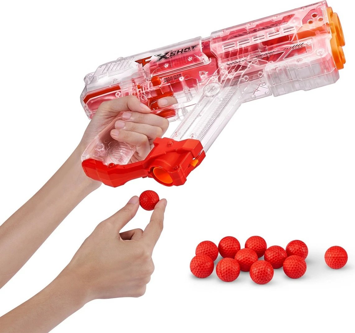Blaster lodër ZURU X-Shot FaZe Respawn Round 12, transparent, portokalli/kuqe Blaster lodër ZURU X-Shot FaZe Respawn Round 12, transparent, portokalli/kuqe