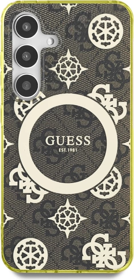 Mbështjellës Guess për Samsung Galaxy S25, MagSafe, Peony Pattern, Kafe Mbështjellës Guess për Samsung Galaxy S25, MagSafe, Peony Pattern, Kafe