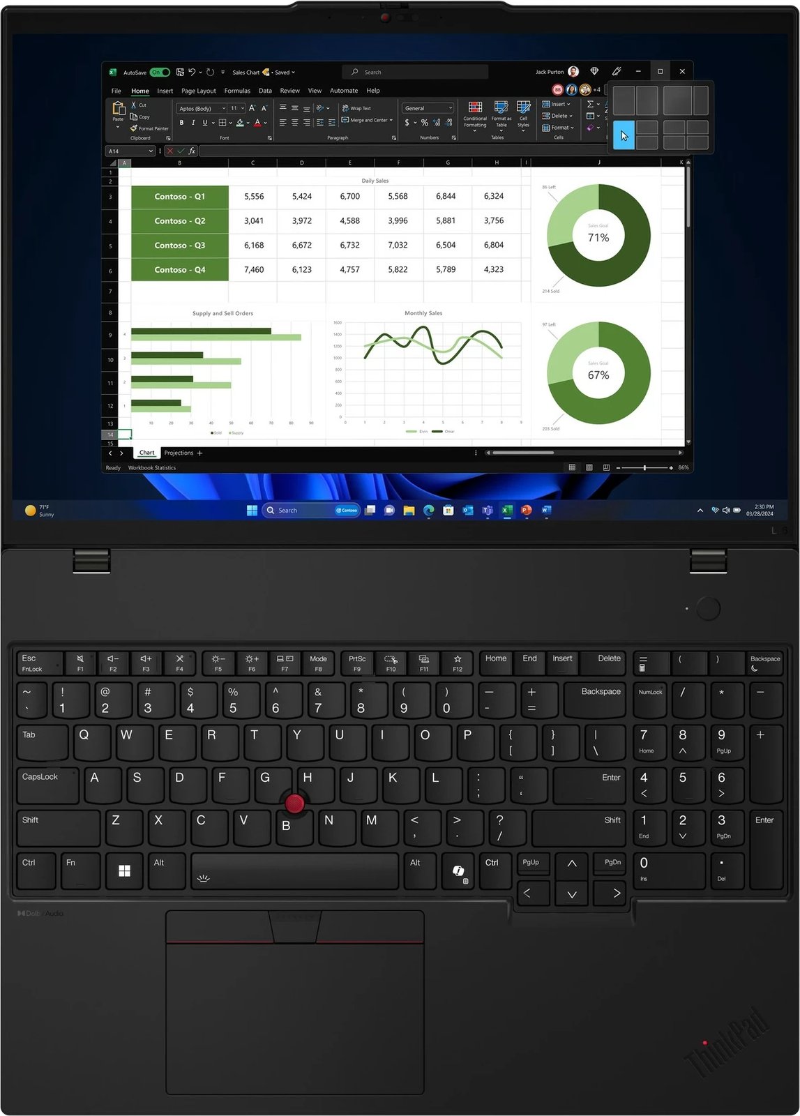 Laptop Lenovo ThinkPad L16 G1, 16", Intel Core Ultra 7 155U, 32GB RAM, 1TB SSD