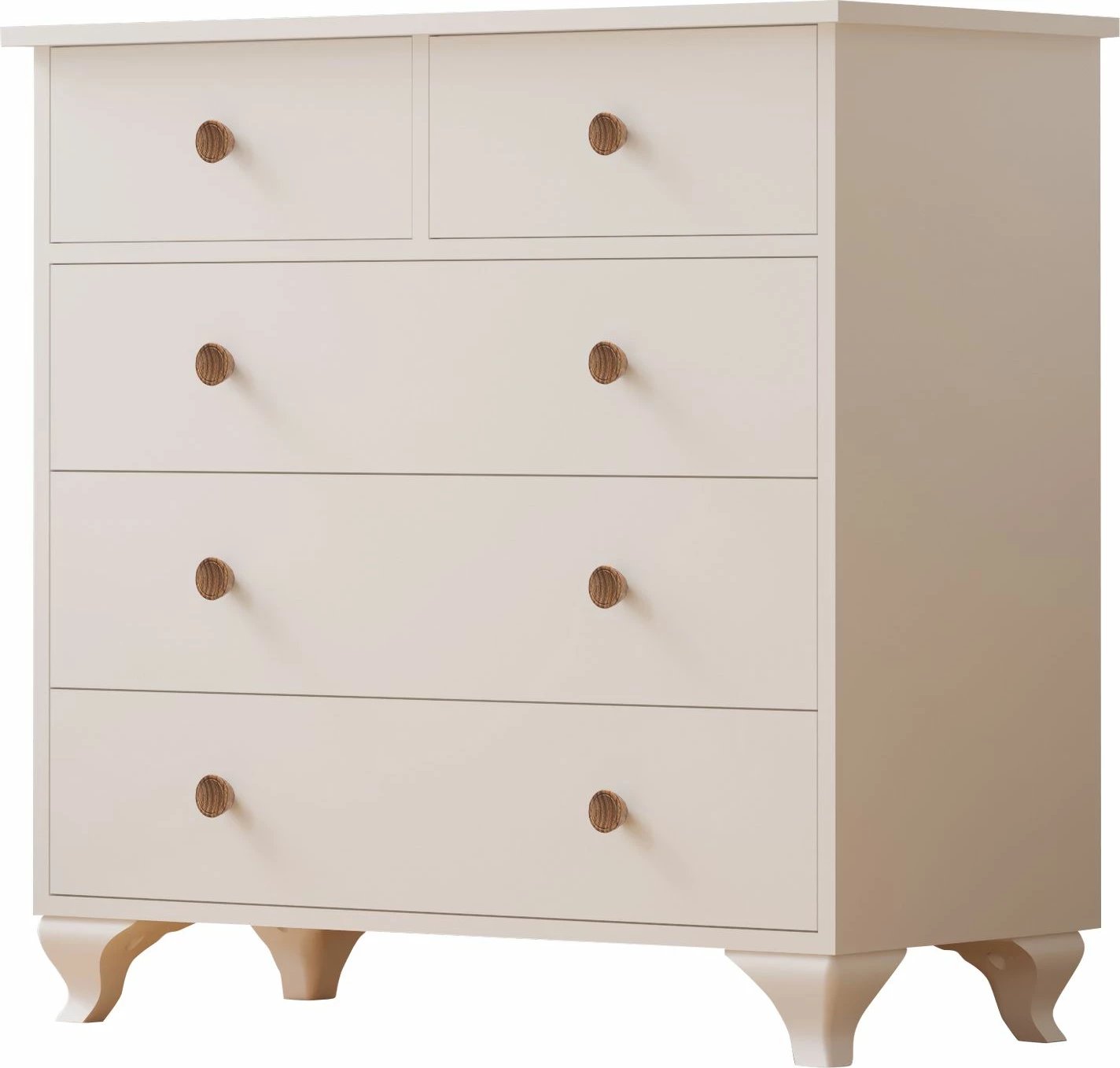 Komodë Skye Decor, Rb-071, ngjyrë e bardhë mat