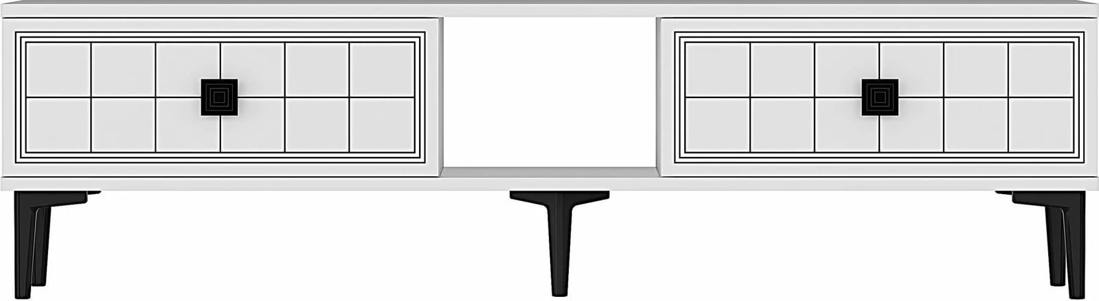 Komodë TV Skye Decor, Yuka 150, e bardhë