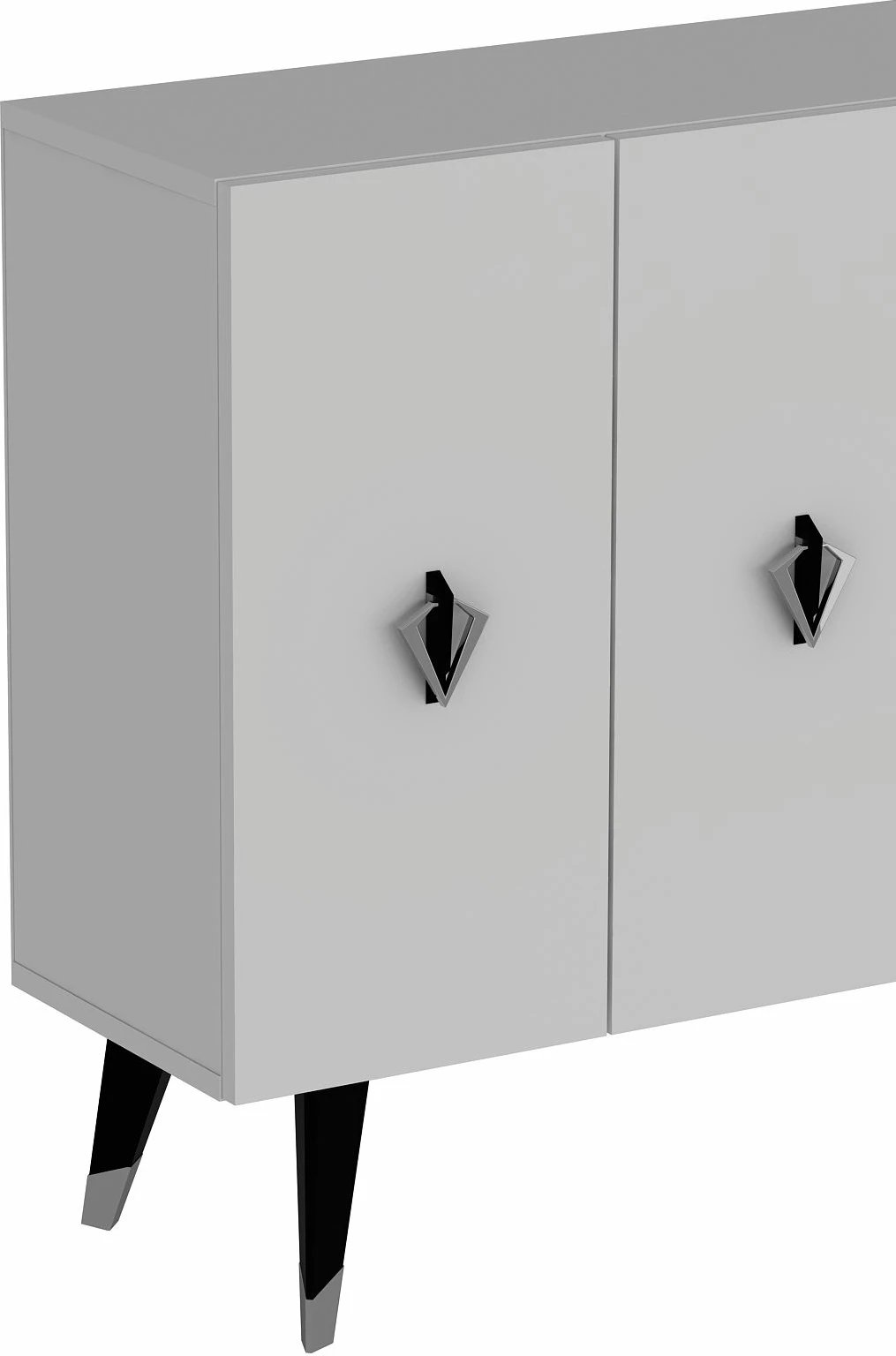 Konsol Skye Decor, 8164KM-32, e bardhë, e zezë, argjend