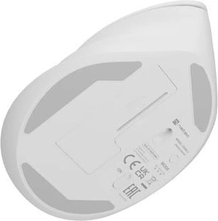 Maus vertikal Natec Crake 2, wireless, 2.4 GHz + Bluetooth 5.2, i bardhë