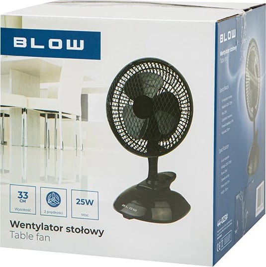 Ventilator tavoline BLOW 44-023#, 15 cm, 25W, i zi, me klips