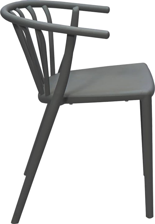 Karrige për kopsht, ngjyrë antracit, 55x53x73 cm