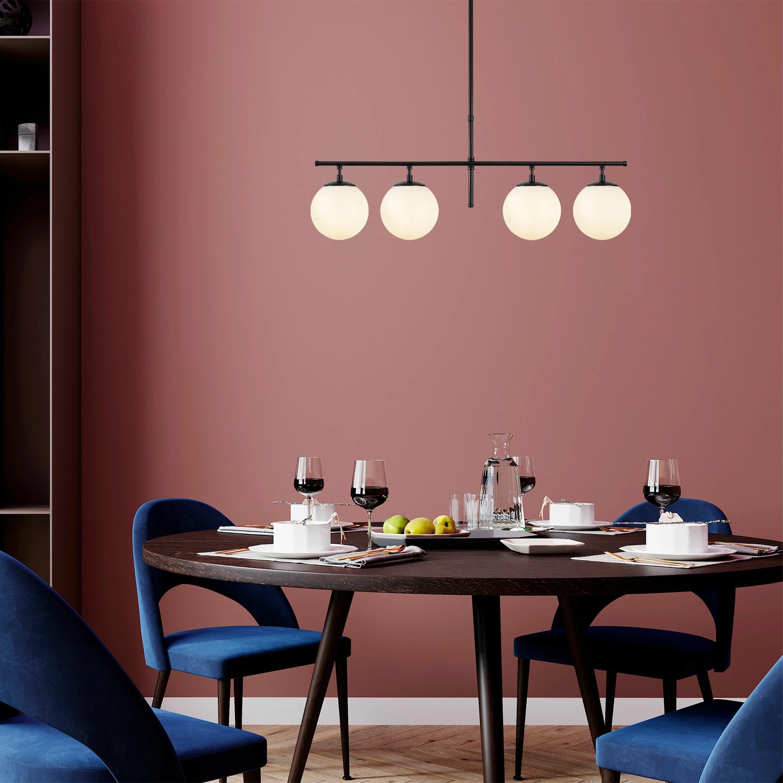 Llambë tavani Opviq Roe - 10775, ngjyrë e zezë dhe krem, 81x15x36-76 cm