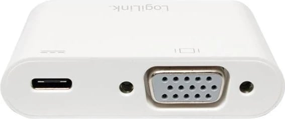 Adapteri LogiLink USB-C në VGA, i bardhë