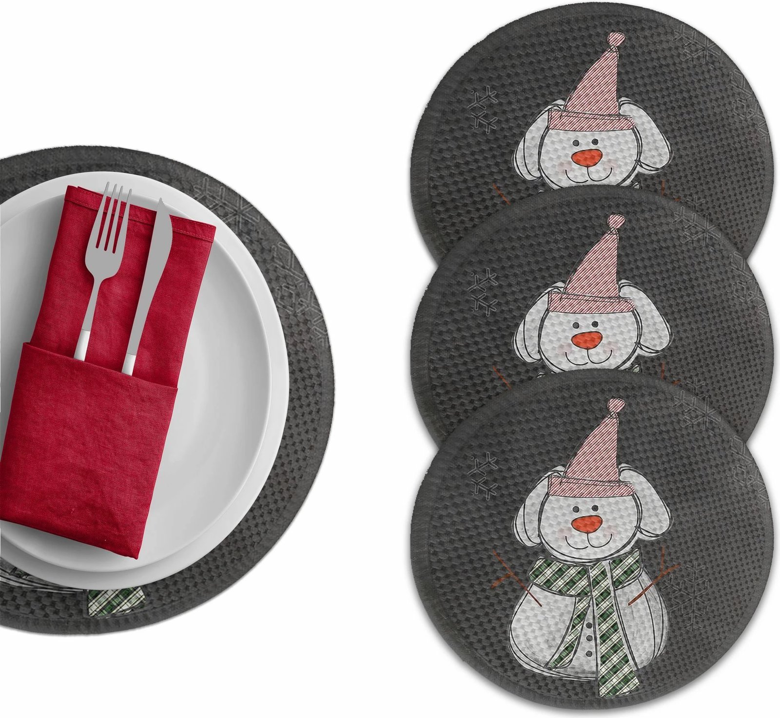 Set nënshtrues tavoline Hermia Concept, shumëngjyrësh, 4393Supla, 4 copë