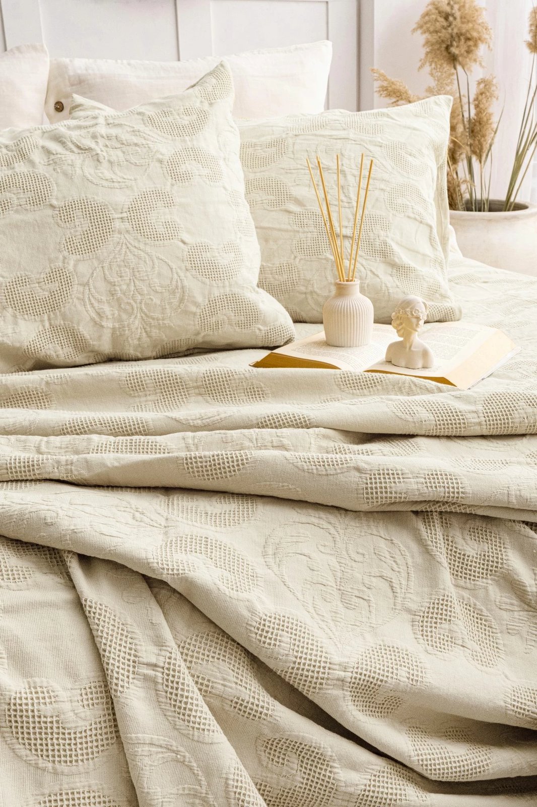 Set mbulesë dysheku dopio, Italo, bezhë