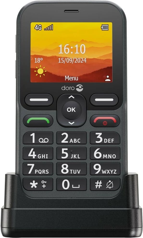 Celular Doro Leva L10, 6.1 cm, 2 MP, 1150 mAh, Ngjyrë e zezë