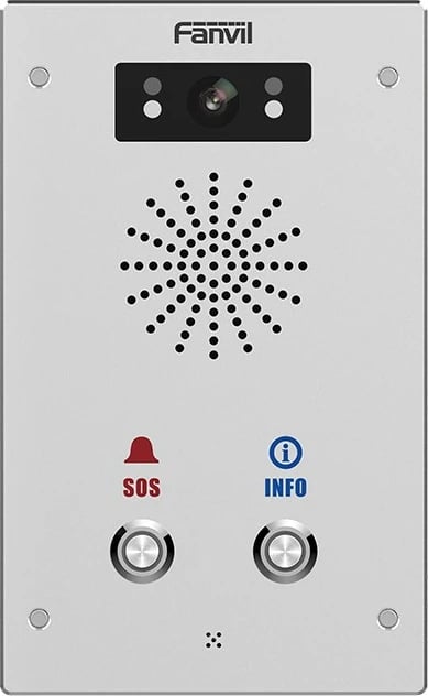 Interkom IP Fanvil I16S-02P, çelik inoks, IP65, PoE, montim në mur