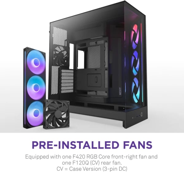 Kasë kompjuteri NZXT H9 Flow RGB (CM-H92FB-R1), e zezë
