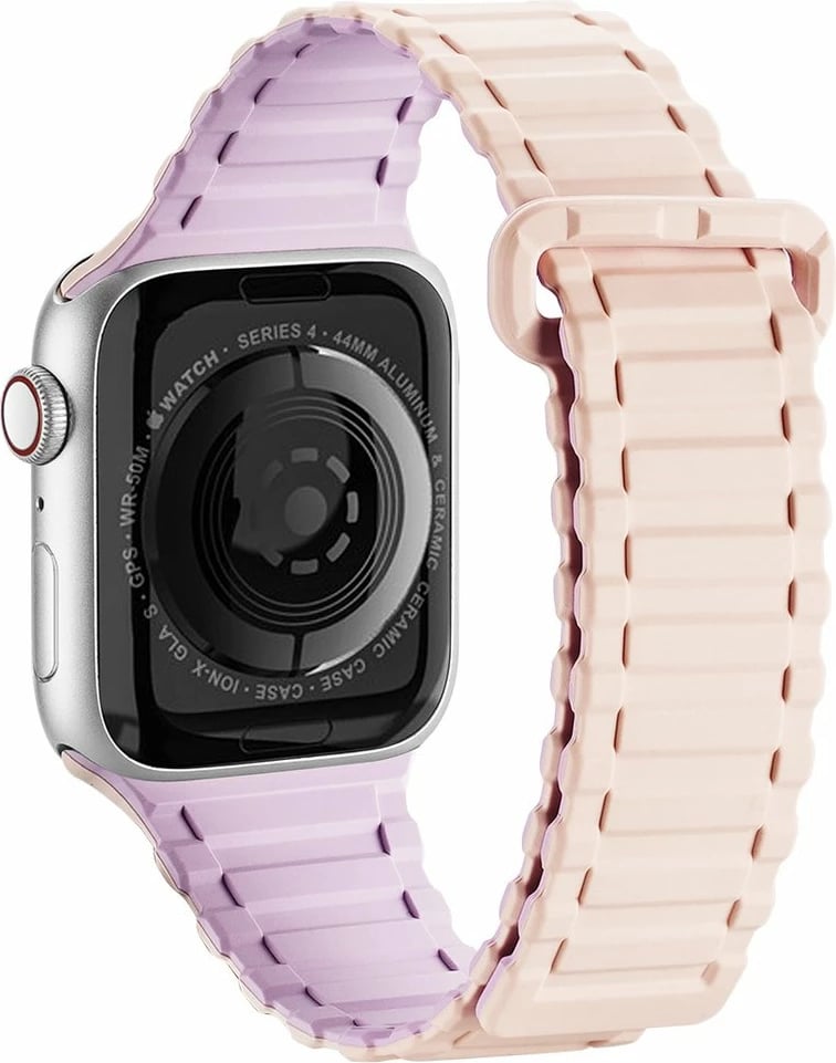 Rrip silikon Dux Ducis Armor për Apple Watch Ultra, SE, 9, 8, 7, 6, 5, 4, 3, 2, 1 (49, 45, 44, 42 mm), rozë-lejla