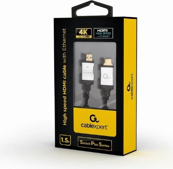 Kabllo HDMI me Ethernet Gembird CCB, 4K Ultra HD, type A, 1.5m, e zezë