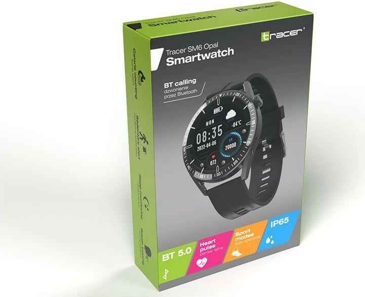 Smartwatch Tracer SM6 Opal, 1.28", Bluetooth, IP65, i zi