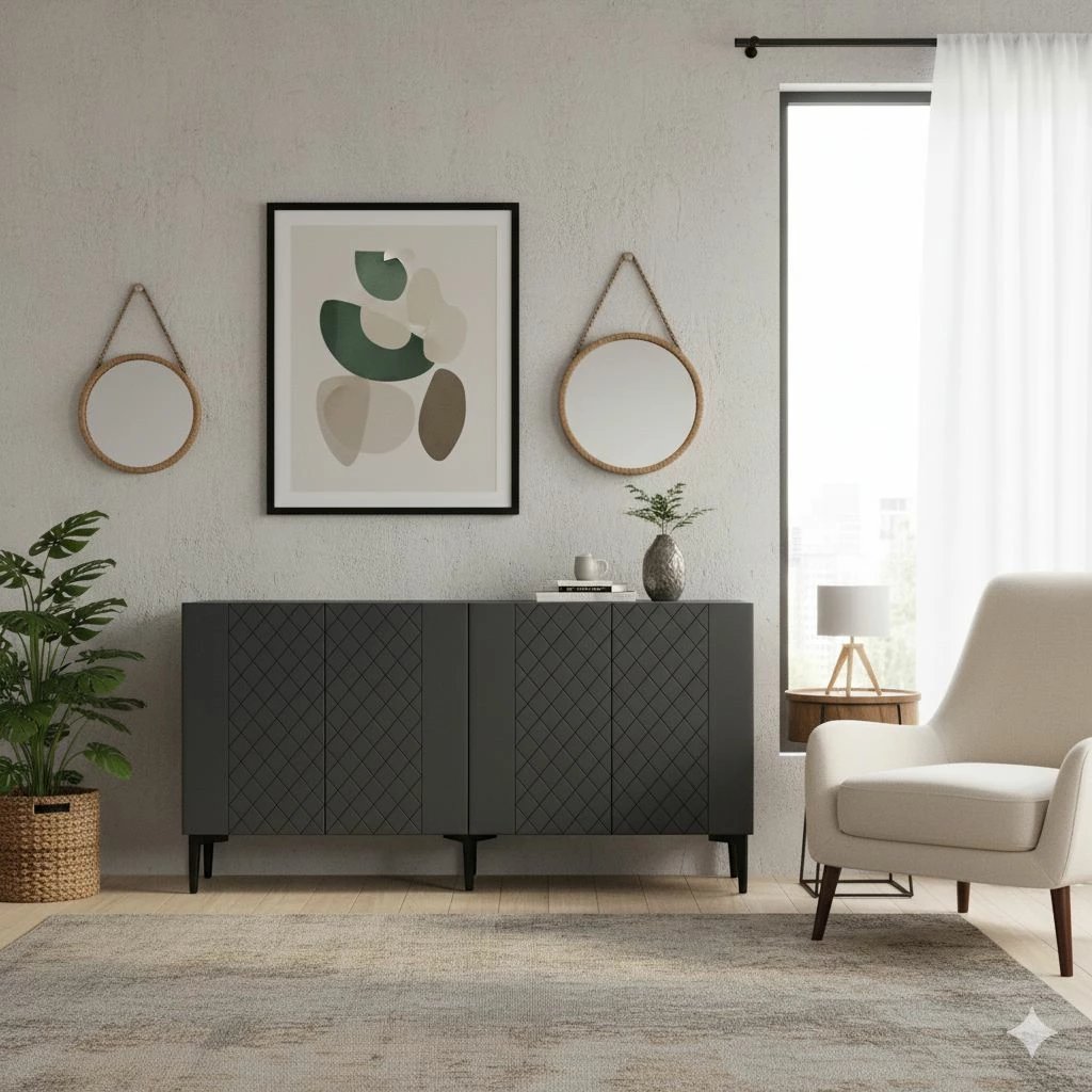 Konsolë Skye Decor, Resso 150, antracit