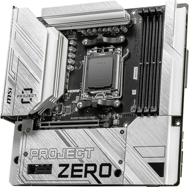 Pllakë amë MSI B650M PROJECT ZERO, Socket AM5, micro ATX, e bardhë