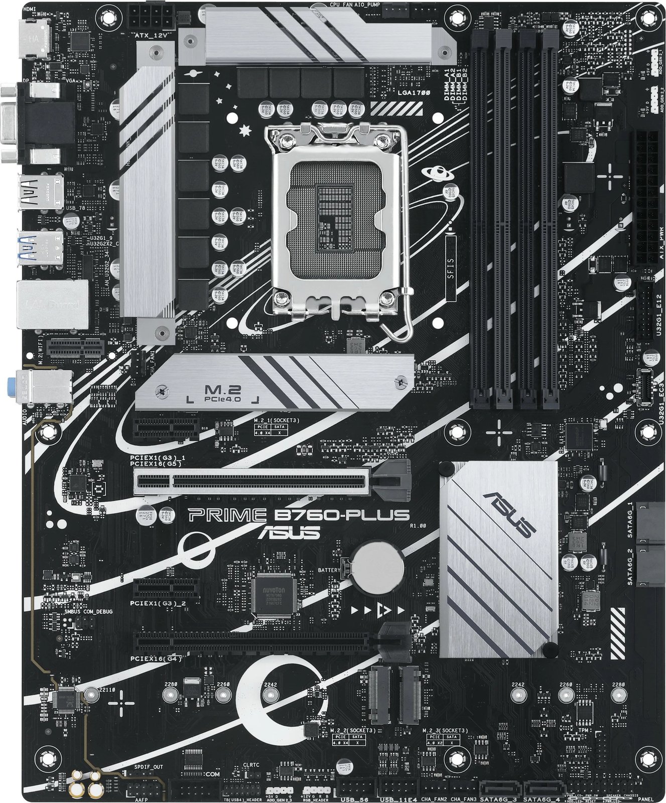 Pllakë amë ASUS PRIME B760-PLUS, Intel, LGA 1700, DDR5-SDRAM, 192 GB