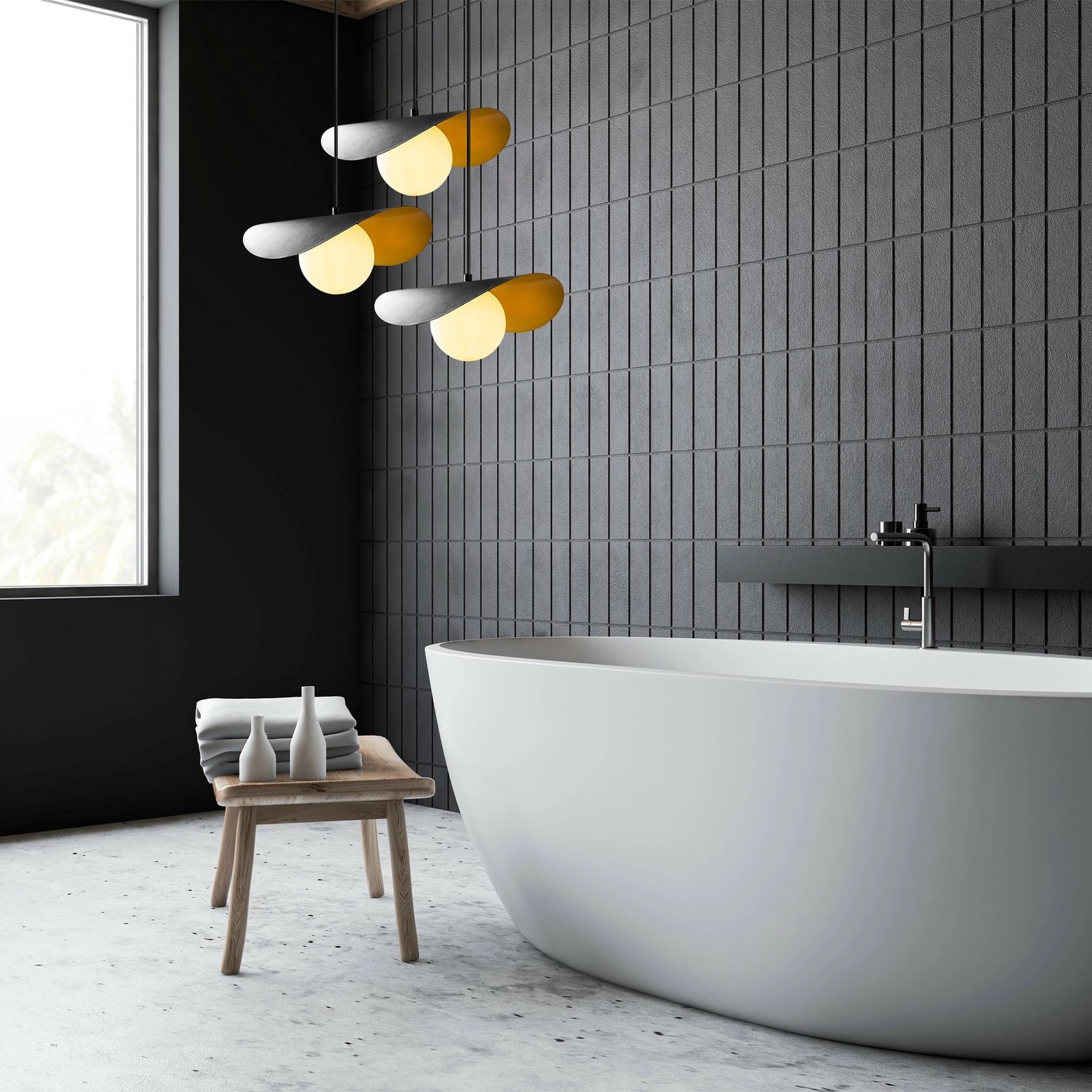 Llambë tavani Opviq, Vatoz - 6141, ngjyrë e zezë, lartësi e rregullueshme