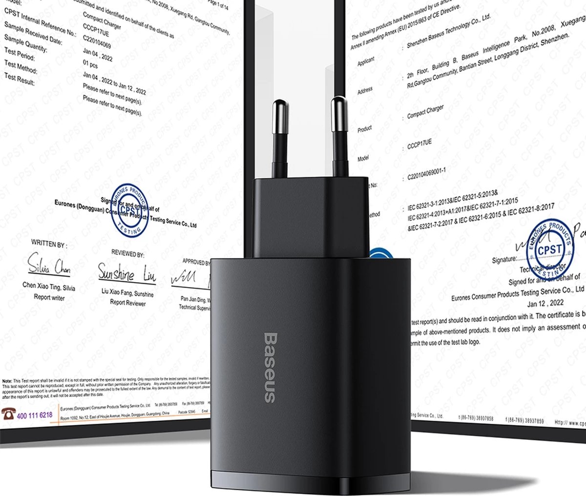 Karikues muri Baseus CCXJ020102, 3x USB, 17W, Bardhë