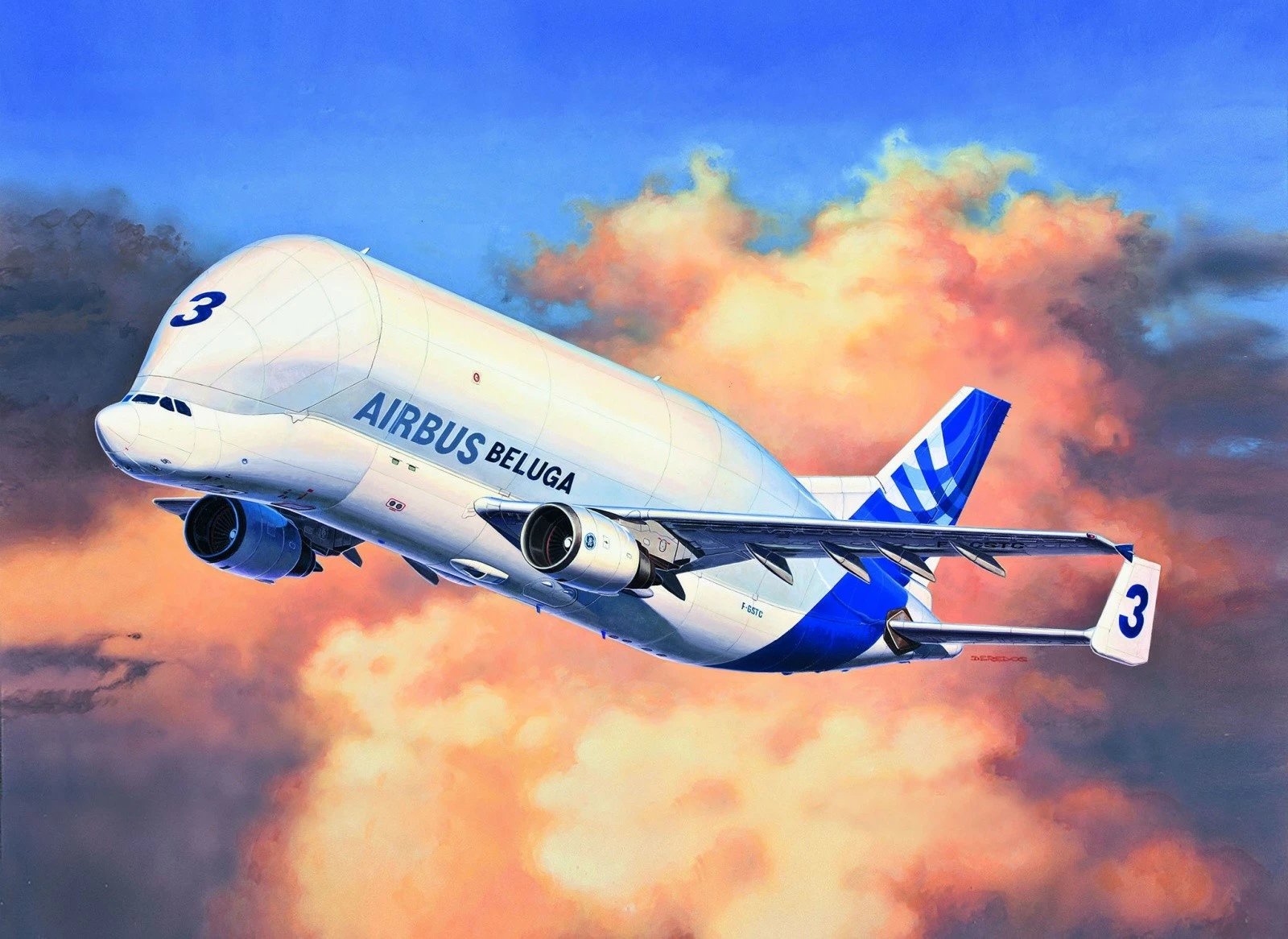 Model plastik aeroplani Revell Airbus A300-600ST Beluga 1:144, 78 pjesë Model plastik aeroplani Revell Airbus A300-600ST Beluga 1:144, 78 pjesë
