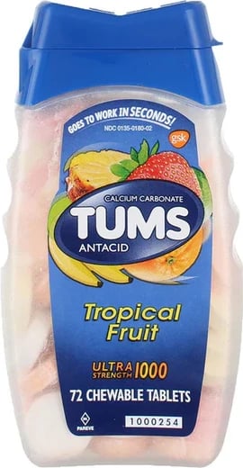 Tums Antacid Tropical Fruti