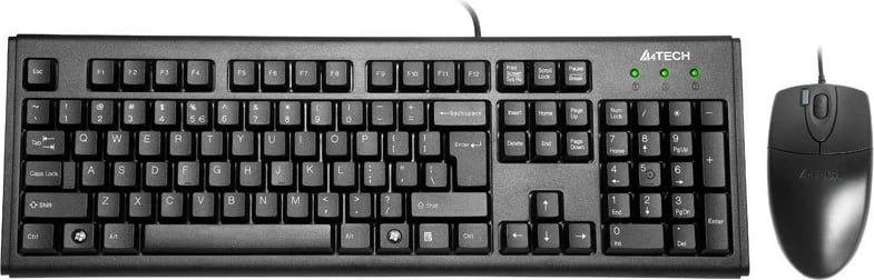 Set tastierë + maus A4 Tech KM-720 OP-620, me kabllo, USB, e zezë