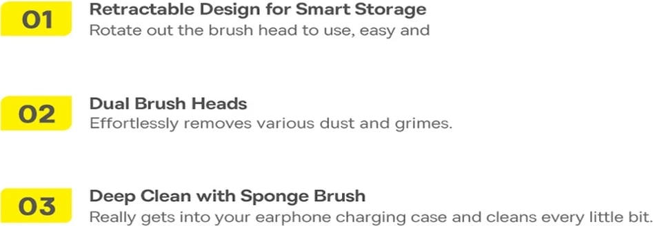 Furçë pastrimi Baseus CL01 për kufje, telefona, maus, tastierë, e bardhë