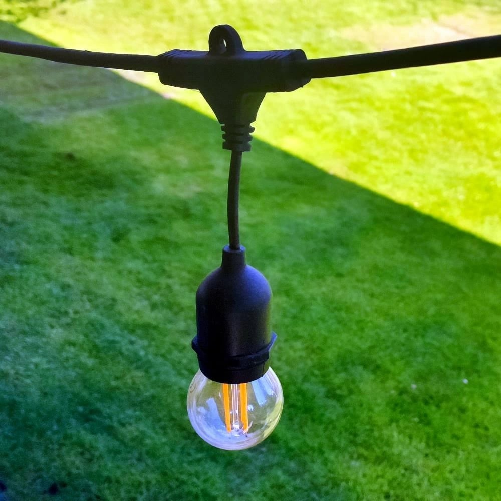 Garlandë kopshti V-TAC VT-7135, 5 metra, 10 mbajtëse llambash E27, e zezë