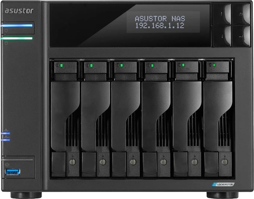 NAS ASUSTOR LOCKERSTOR 6 AS6706T, Intel Celeron N5105, 8 GB DDR4, ADM, e zezë