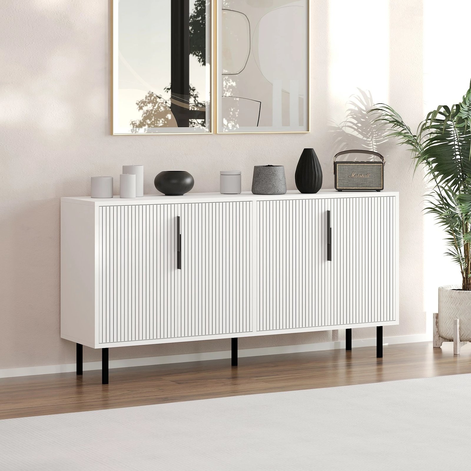 Konsolë Skye Decor, ngjyrë e bardhë, Clara