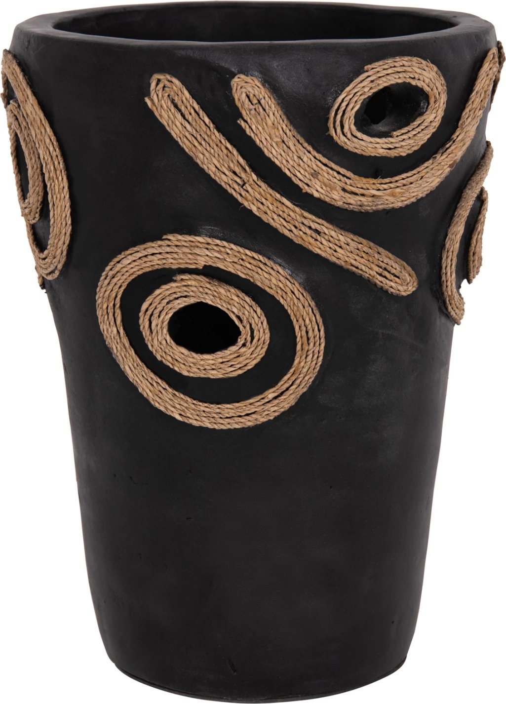 Vazo dekorative tavoline DEAN, terrakotë e zezë, FH4677.01S, 19x25cm Vazo dekorative tavoline DEAN, terrakotë e zezë, FH4677.01S, 19x25cm