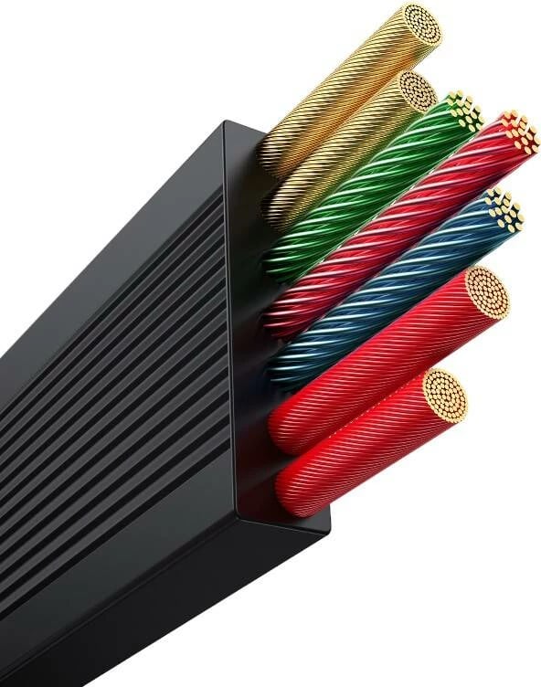 Kabllo karikimi 3-në-1 Baseus Free2Draw, 1.1m, 100W, USB-C/Lightning/microUSB, e zezë Kabllo karikimi 3-në-1 Baseus Free2Draw, 1.1m, 100W, USB-C/Lightning/microUSB, e zezë