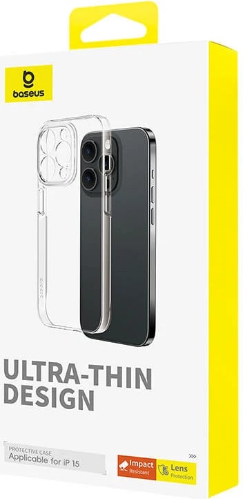 Mbështjellës Baseus OS-Lucent Series për iPhone 15, transparent