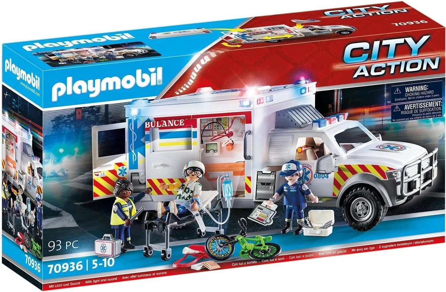 Set lodrash Playmobil City Action Ambulance, 93 pjesë