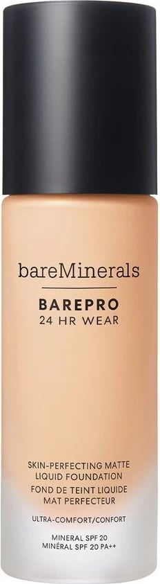Fondatinë e lëngshme matifikuese bareMinerals BarePro 24HR Wear për femra Fair 15 Neutral 30ml