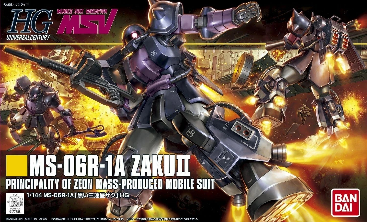 Model Bandai HGUC 1/144 MS-06R-1A Zaku II