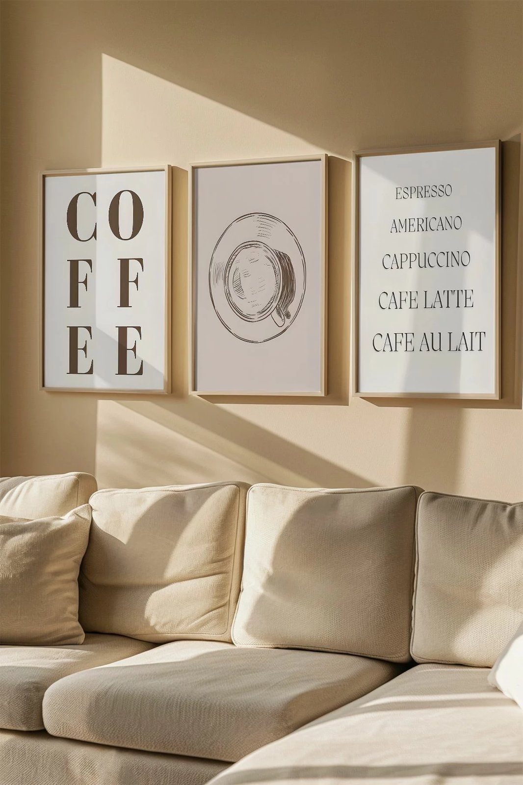 Set pikturash dekorative me kornizë, shumëngjyrëshe, Wallity, 3 copë, Artvmodel34-Ahsap