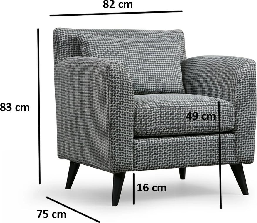 Karrige Wing Atelier del Sofa, kolltuk nordik, me motive