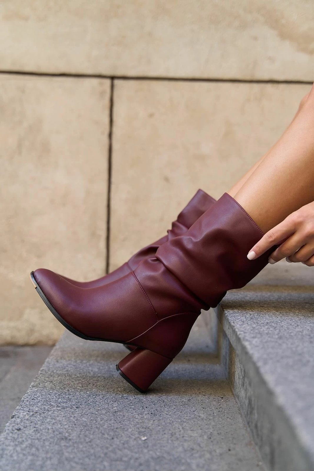 Çizme për gra, ngjyrë burgundy, Jumeon MK1350123KR20-001