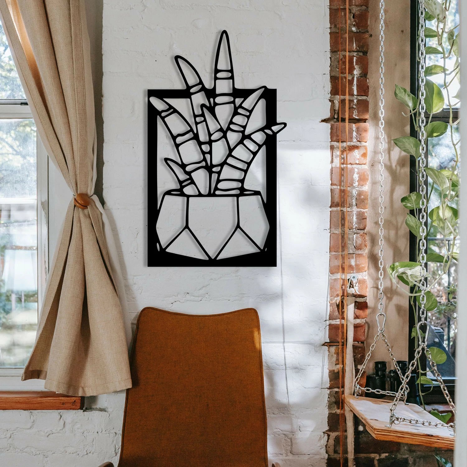 Aksesor dekorativ metalik për mur, Wallity, Havsala