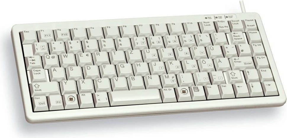 Tastierë Cherry G84-4100, Mini, USB/PS2, Gri