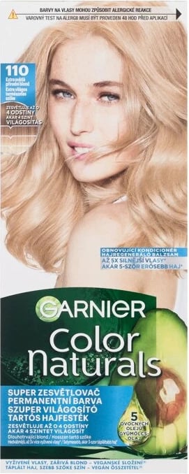 Ngjyrë për flokë Garnier Color Naturals 110 Extra Light Natural Blonde për femra, blond, 40ml