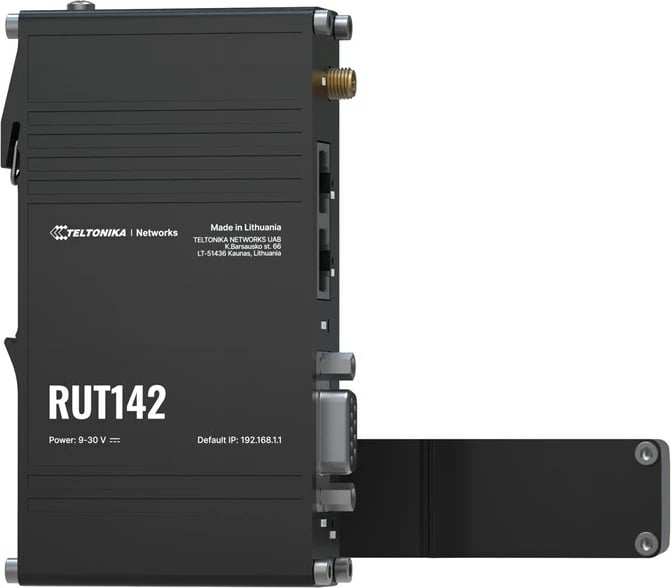 Ruter industrial Teltonika RUT142, WiFi 4, RS232, 2x RJ45 100Mb/s, IP30, Alumini