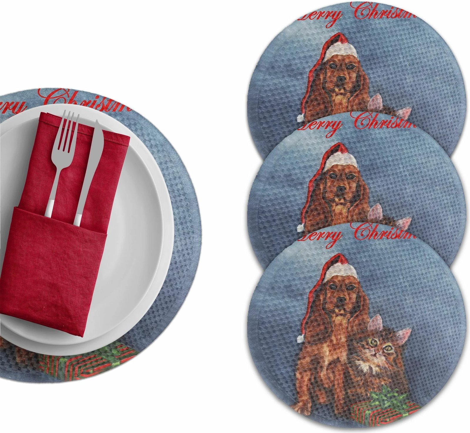 Set nënshtrues tavoline Hermia Concept, shumëngjyrësh, 2962Supla, 4 copë