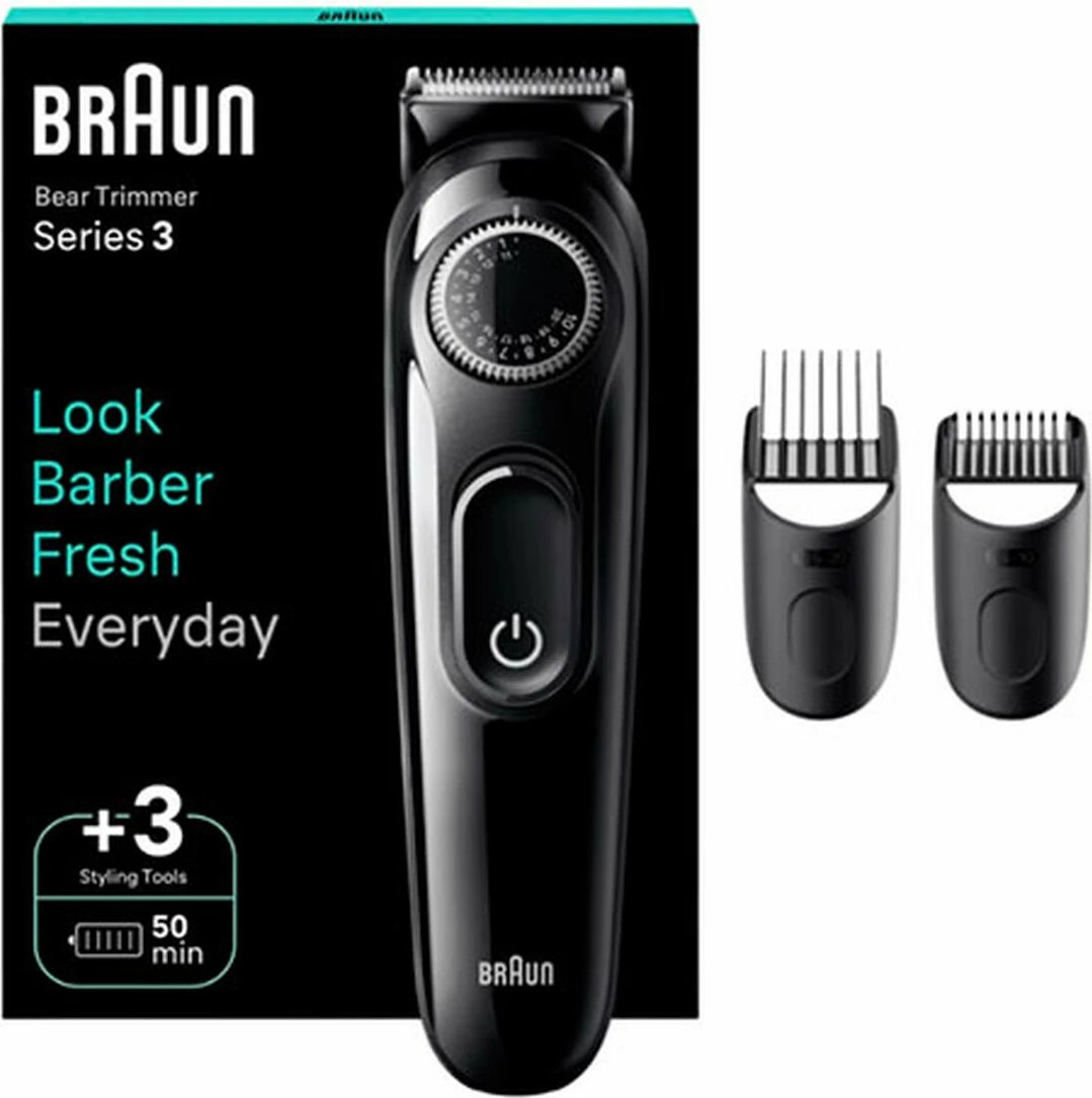 Makineri prerëse flokësh dhe mjekre Braun Series 3, e zezë