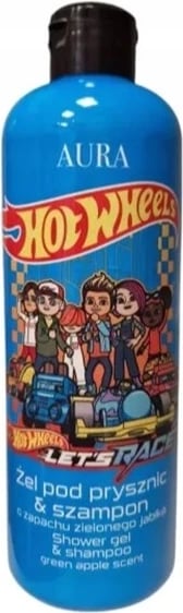 Shampon & xhel dushi për fëmijë Aura Hot Wheels mollë jeshile 500ml