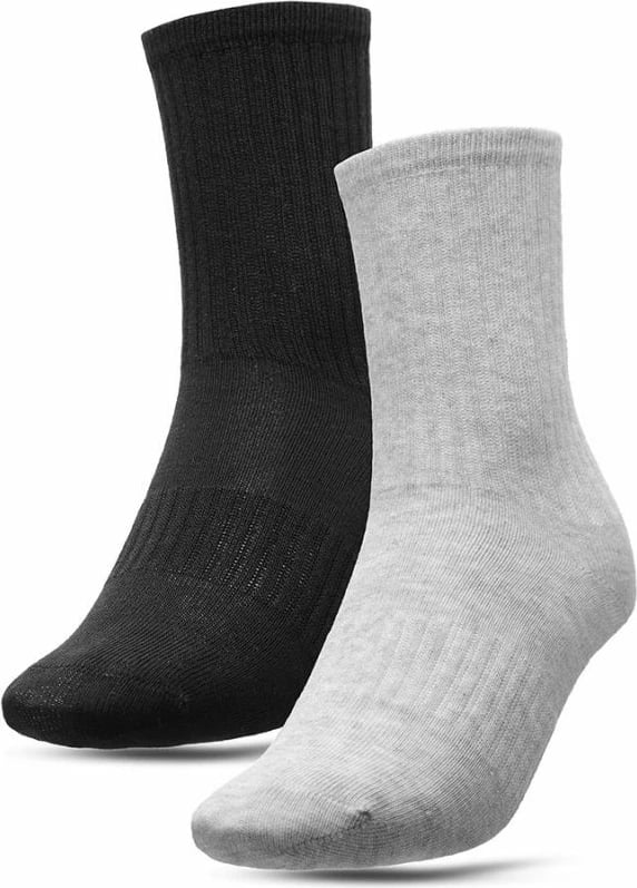 Çorape për fëmijë 4F, të zeza dhe gri